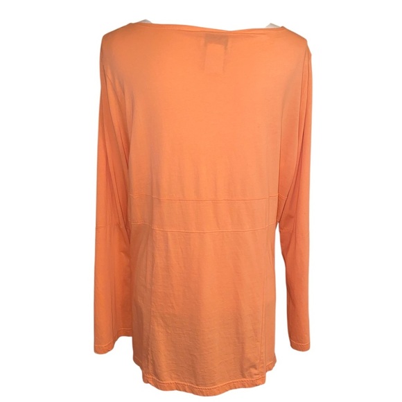 TALBOTS Lightweight Tunic Top with Keyhole Detail in Orange Size XLarge - Picture 2 of 6